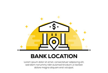 BANK LOCATION ICON CONCEPT