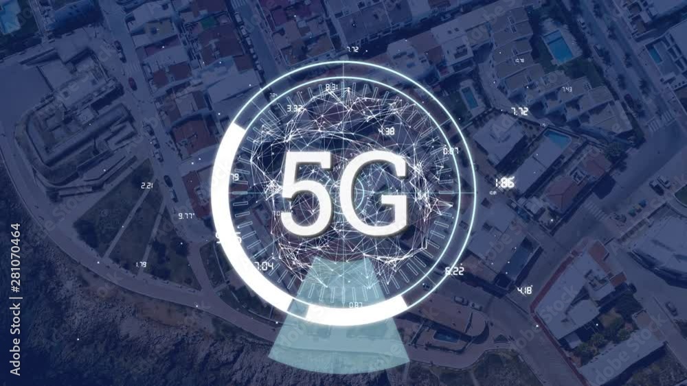 Poster 5g displayed in a circle