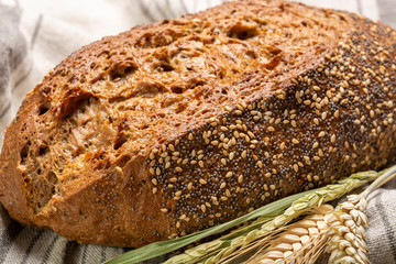 Fresh bio organic bread from artisanal bakery