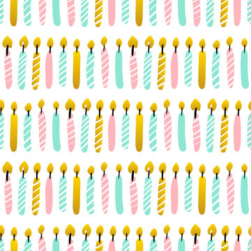 Party Candles Seamless Pattern
