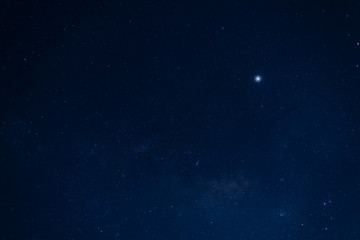 The sky and star in the mid night time.Night landscape and milky way.Universe and space background.