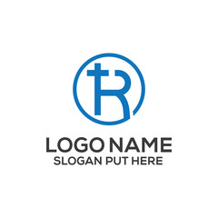 TR LETTER LOGO DESIGN TEMPLATE