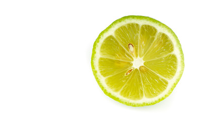 green ripe lemon shooting in studio