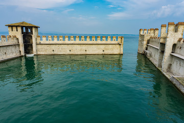 Castello Scaligero Di Sirmione (Sirmione Castle), from 14th  Century at Lake Garda, Sirmione, Italy