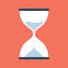 Timer sand hourglass icon flat vector illustration design