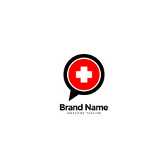 Obraz premium Medical Chat Logo Design Inspiration