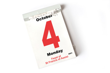 4. October 2021  Feast of St Francis of Assisi