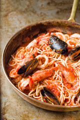 rustic italian seafood spaghetti pasta