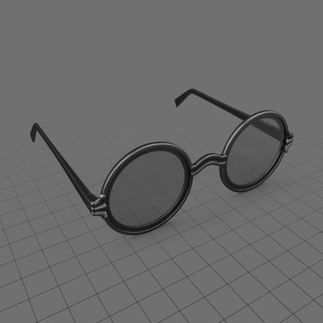 Modern round eyeglasses
