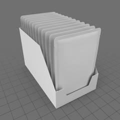 Pet food pouches in rack