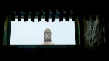The statue of Guanyin in temple