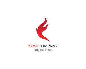 Fire Flame logo illustration vector design