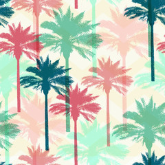 Tropical seamless pattern with palms.