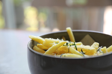 French fires , Fires potato in bowl appetizer