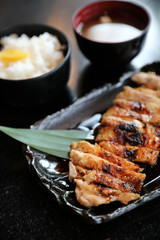 japanese food , Chicken teriyoki with rice