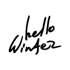 Ink handlettering inscription. Winter logo or emblem for invitation, greeting card, t-shirt, prints, designs and posters. Hand drawn winter inspiration phrase