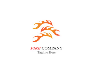 Fire Flame logo illustration vector design