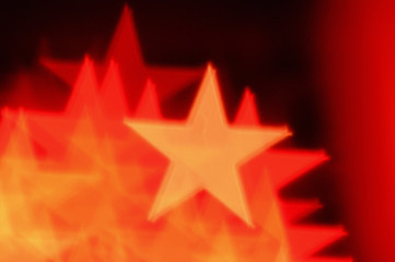 red star shapes abstract blur
