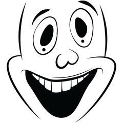 Cartoon faces expressions vector set