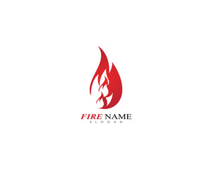 Fire flame logo template icon
