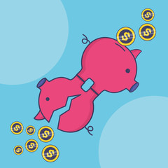 Money and financial icon set design