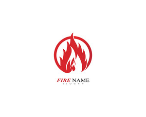 Obraz premium Fire flame logo template icon