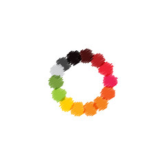 Color palette painting icon illustration