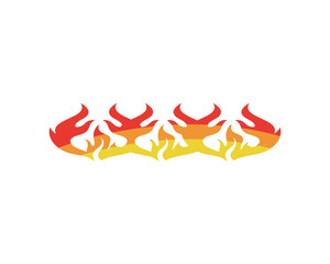 Fire flame logo template icon