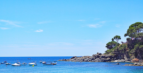 Naklejka premium Llanfranch y Calleja de Palafrugell, Girona, Catalunya, España, Europa