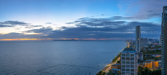 Sunset at Jomtien Pattaya Beach