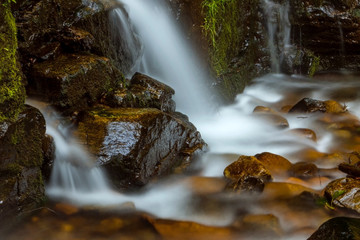 Fototapeta na wymiar Secluded Waterfall in Forest 