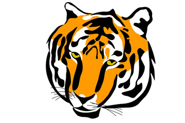 Digital Tiger graphic on white background