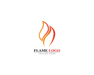 Fire Flame logo template icon design