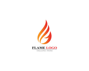 Fire Flame logo template icon design