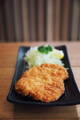 Japanese deep fried pork cutlet , Japanese food