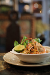 Fried rice with shrimp , Traditional Thai food