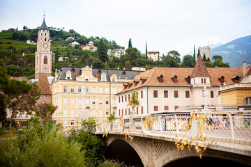 Meran Blick auf die Brücke