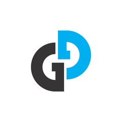 Letter GD logo design vector