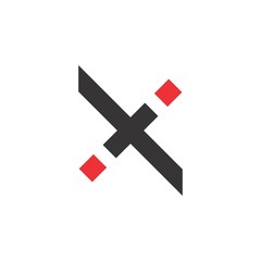 Letter X logo design vector