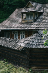 Fototapeta na wymiar Old culture design in rhe wild Carpathian mountains