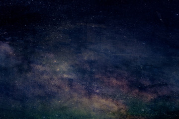 Beautiful abstract texture colorful black and white granite and tiles floor on the darkness and aurora Polaris and the stars on the sky milky way galaxy background and wallpaper