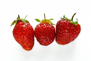 fresh strawberry isolated on white background