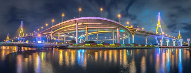 Foto op Aluminium Bhumibol Bridge1 © AEyZRiO