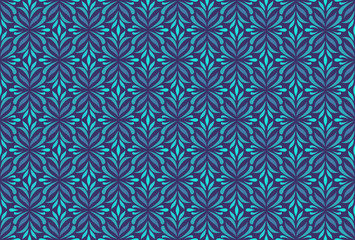 Elegant Damask Floral Vector Seamless Pattern. Decorative Flower Illustration. Abstract Art Deco Background.