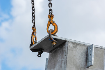Construction rigging and steel iron workers on the job