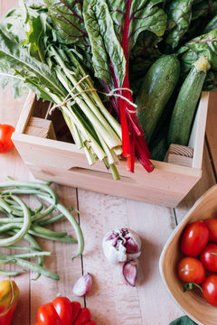 Seasonal homegrown vegetables