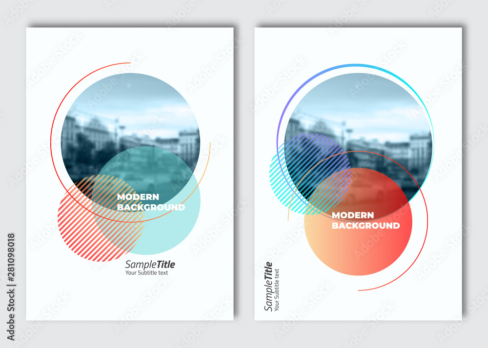 Wall mural flyer layout template. fluid background. vector brochure background with elements for magazine, cove