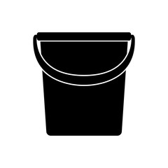 Bucket icon, logo isolated on white background