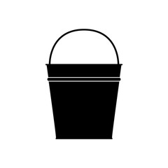 Bucket icon, logo isolated on white background