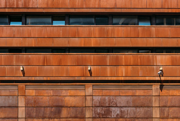 Building with rusty facade